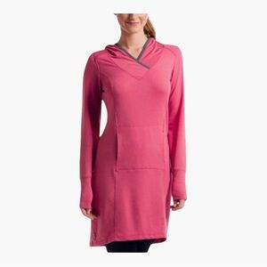 Lole Long Sleeve Casual Hooded Dress in Pink/Melon Women’s Size S